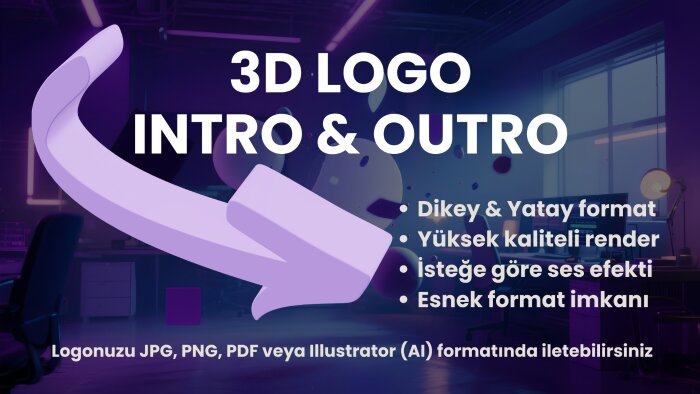 3d logo intronuzu oluştururum