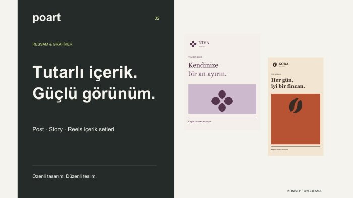 markanıza özel sosyal medya içerikleri tasarlarım