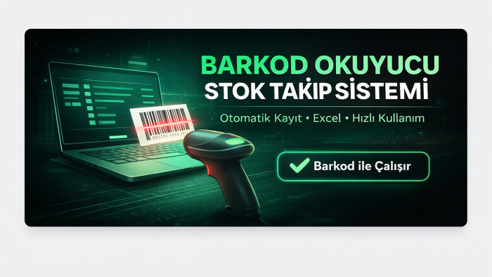 barkod okuyucu ile çalışan stok takip programı yaparım