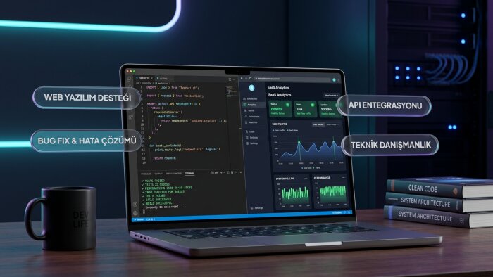 web yazılım desteği, hata çözümü ve danışmanlık veririm