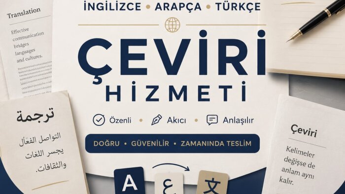 Arapça ve İngilizce metinlerinizi özenle çeviririm