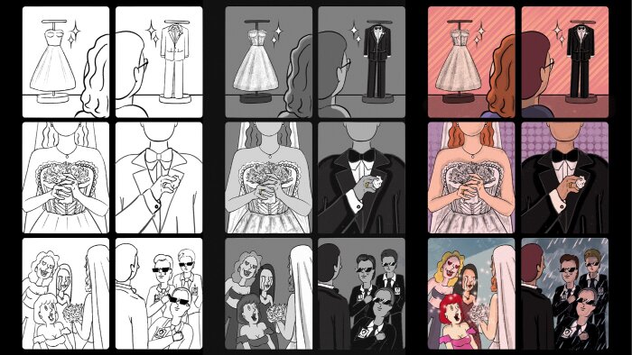 tüm projelere özel yaratıcı storyboard çizimleri yapıyorum