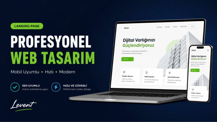 modern web sitesi ve landing page geliştiririm