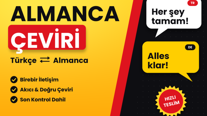 Almanca-Türkçe teknoloji ve ürün metinleri çeviririm