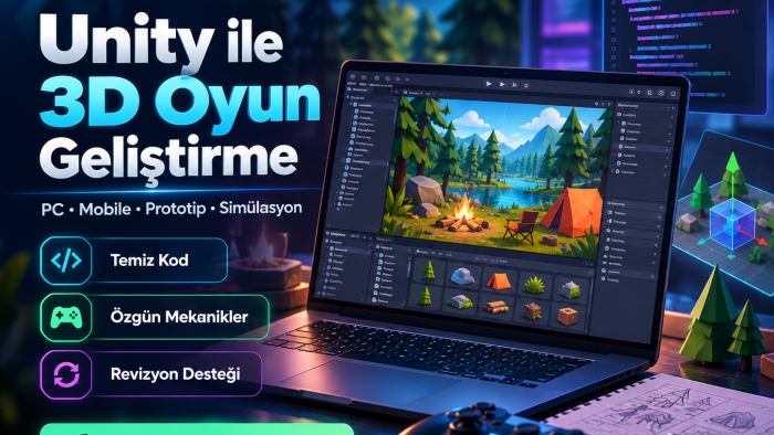 sizlere Unity üzerinden 3d oyun geliştirebilirim