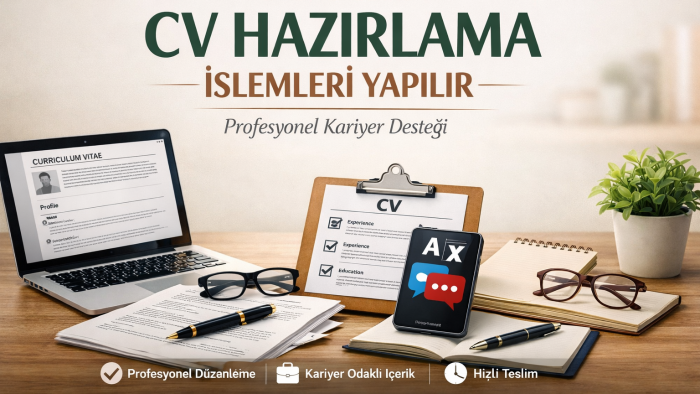 profosyonelce Cv hazırlaması yapabilirim