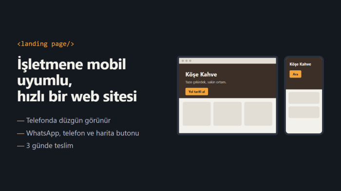 mobil uyumlu ve hızlı bir landing page yaparım
