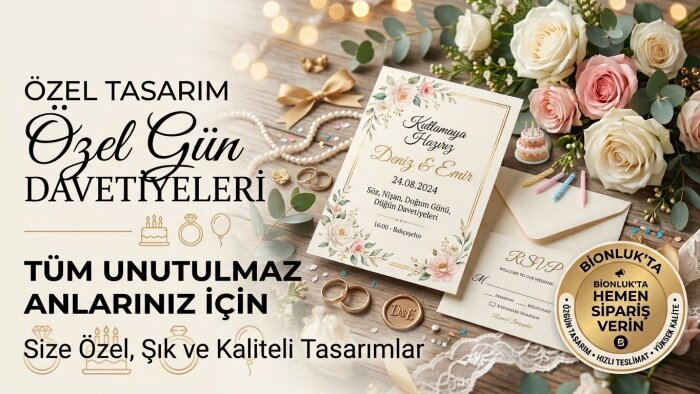 özel günleriniz için şık davetiyeler tasarlarım