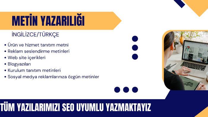 sizin için her konuda İngilizce/Türkçe içerik yazabilirim