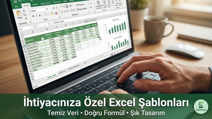ihtiyacınıza özel, pratik ve düzenli Excel tabloları yaparım