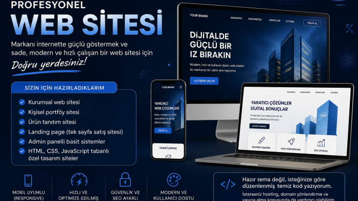 şık modern mobil uyumlu web siteleri yapabilirim