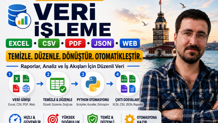 Excel PDF ve web verilerinizi düzenleyip raporlar hazırlarım