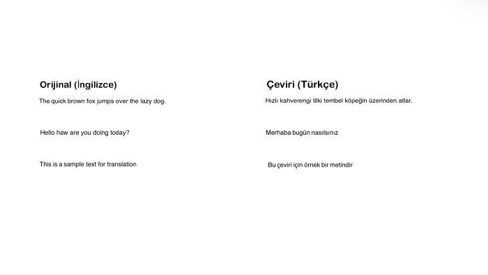 çeviri yapabilirim