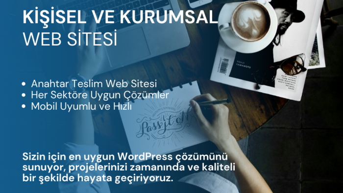 WordPress ile modern ve mobil uyumlu site tasarlarım