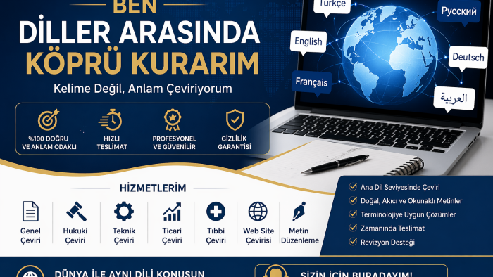  anlam odaklı profesyonel çeviri sunarım