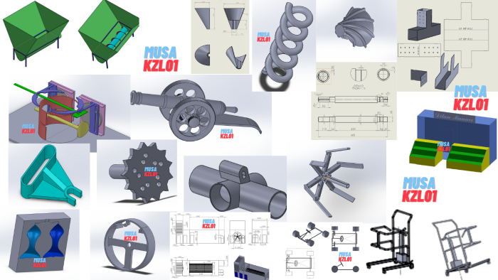 2D ve 3D çizimi ve tasarım ve parça çizimi yapabilirim