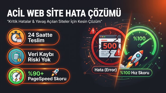 web sitenizdeki PHP WordPress hatalarını çözer hızlandırırım