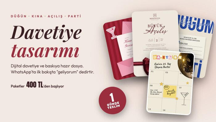 dijital ve baskıya hazır özel davetiye tasarlarım