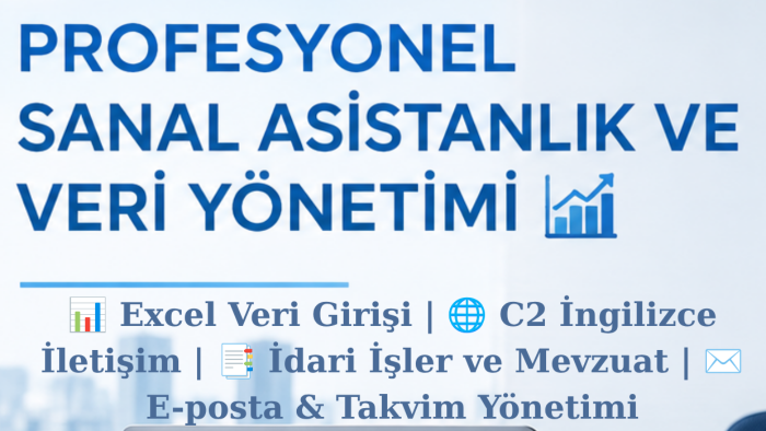 sanal asistanlık ve veri yönetimi hizmeti sunuyorum