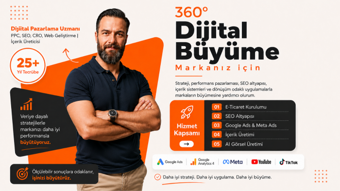 markanız için komple dijital büyüme çözümü sunuyorum