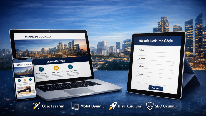 modern ve mobil uyumlu web siteleri tasarlarım