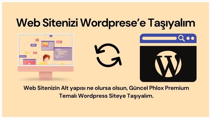 eski sitenizi wordpress altyapısına taşırım