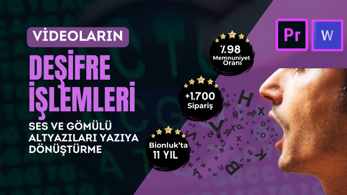 video ve ses kayıtlarınızı yazıya çevirebilirim