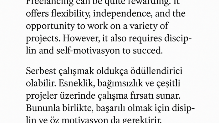 anlamı koruyan, güvenilir ve profesyonel çeviriler yaparım