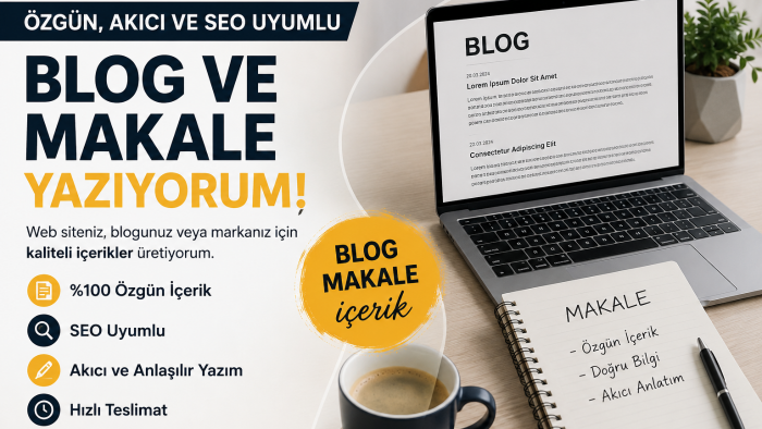 %100 özgün akıcı ve seo uyumlu içerikler hazırlıyorm