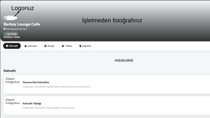 işletmeler için qr menü hizmeti veriyorum