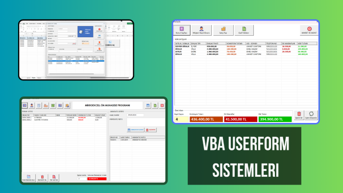 VBA Userform ile istediğiniz sistemi oluşturabilirim