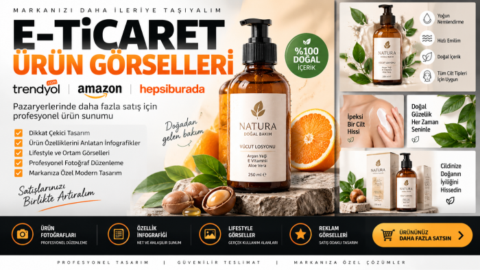 Trendyol, Amazon için satış odaklı görseller tasarlarım