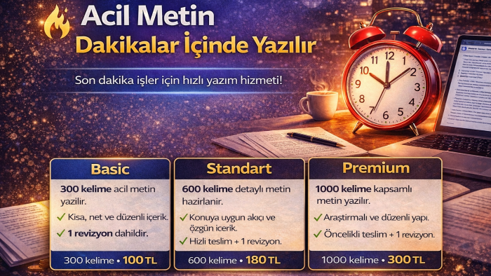 her konuda metin yazımı yaparım