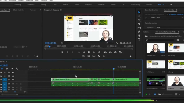 premiere pro ile her çeşit videolarınızın kurgusunu yaparım