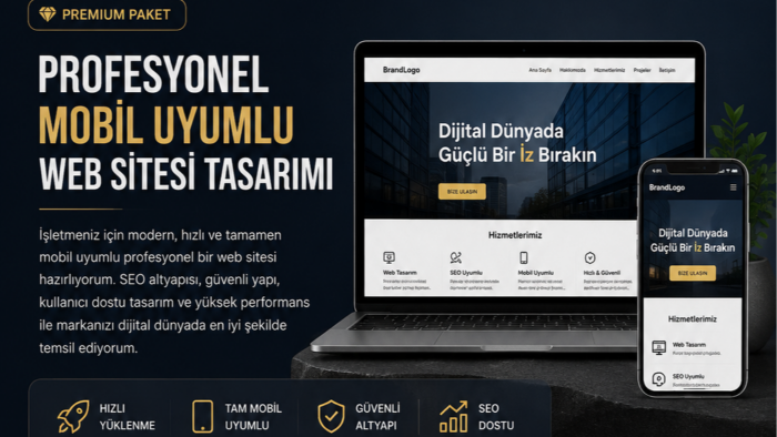 istediğiniz alanda mobil uyumlu web sitesi tasarlayabilirim