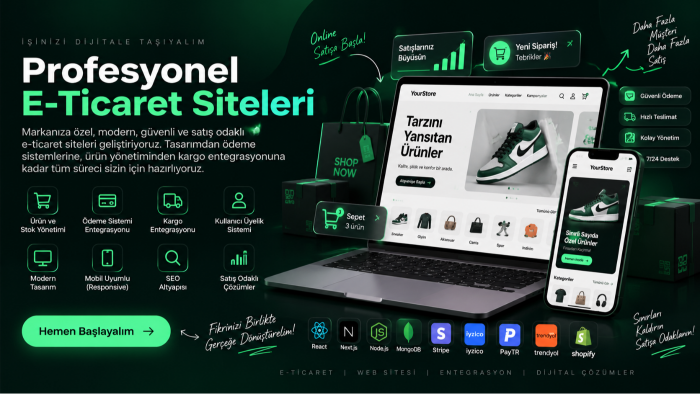işletmeniz için profesyonel e-ticaret sitesi geliştirebilirim