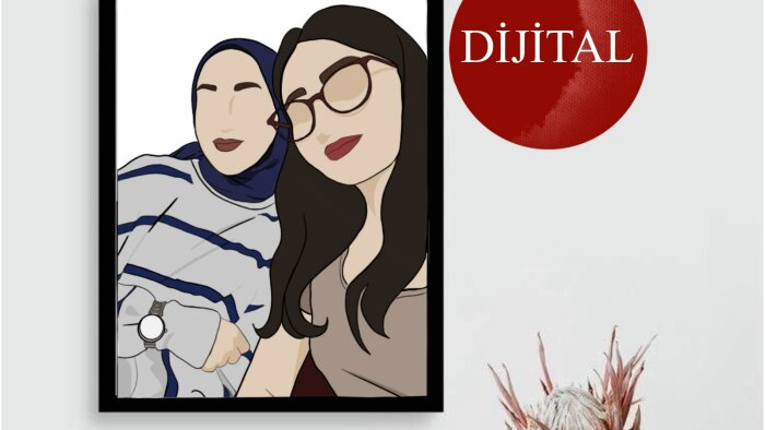 dijital portre illüstrasyon yapıyorum