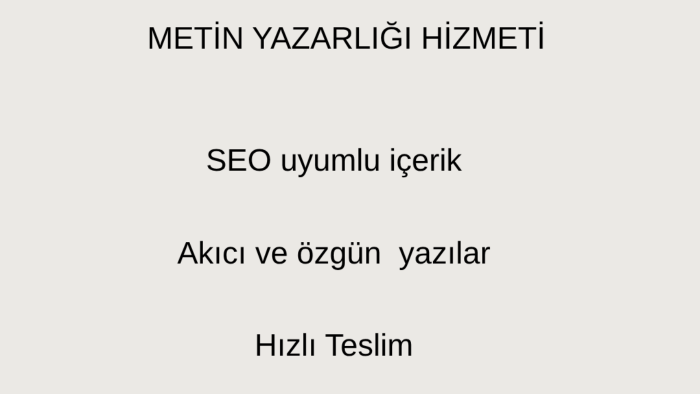 blog ve içerik metinleri üretirim