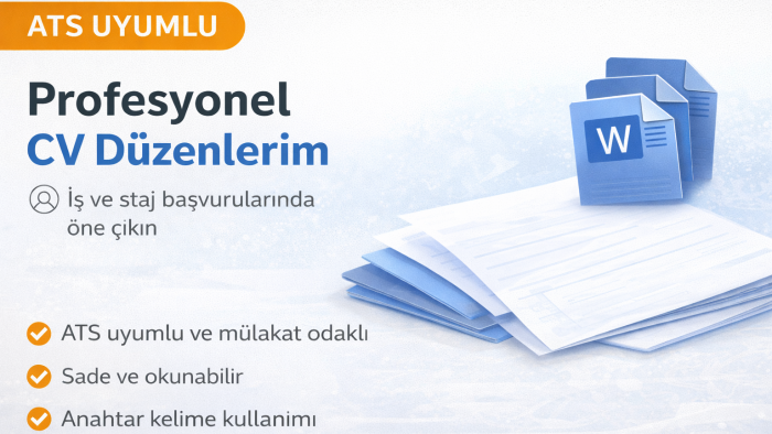 yeni mezun adaylar için sade ve etkili CV hazırlarım