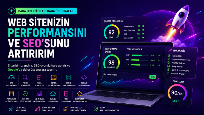 web sitenizi hızlandırır ve SEO uyumlu hale getiririm
