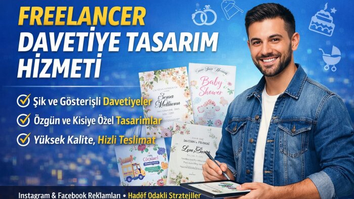 kişiye özel video ve resim davetiye tasarımı yapıyorum