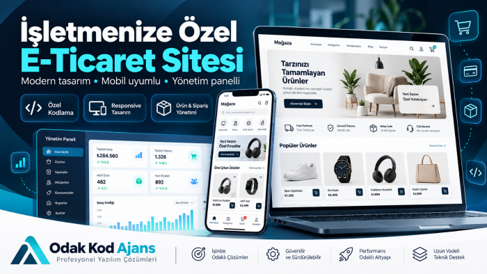 işletmenize özel profesyonel e-ticaret sitesi kodlarım
