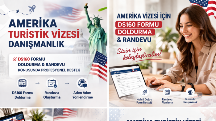 Amerika turist vizesi konusunda destek olmak için buradayım