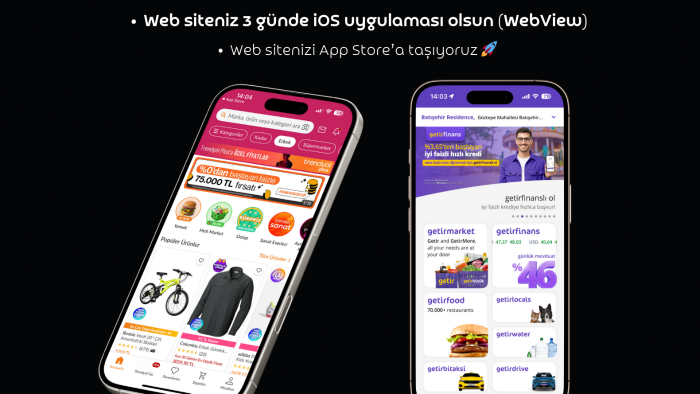 web sitenizi profesyonel iOS mobil uygulamaya dönüştürüyorum