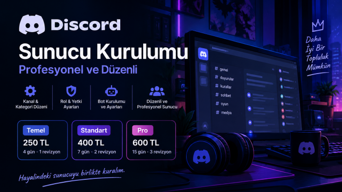 Discord sunucusu kurarım