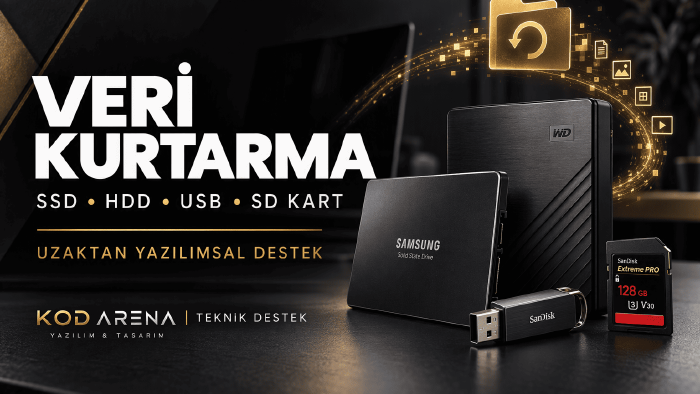silinen dosyalar için veri kurtarma desteği sunuyorum