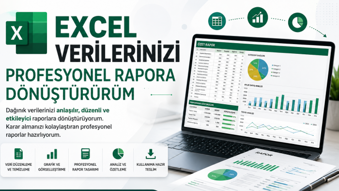Excel verilerinizi profesyonel rapora dönüştürürüm