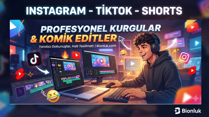 profesyonel TikTok, Reels ve YouTube Shorts video kurgularım