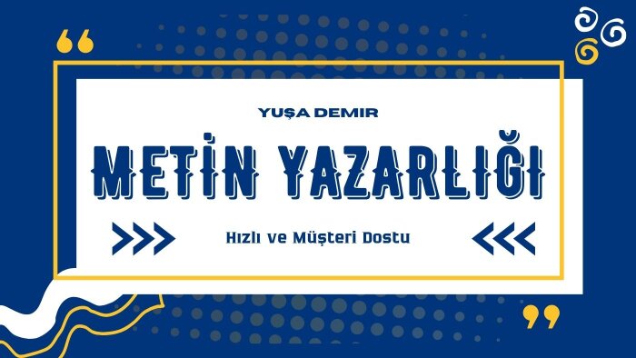 istenilen türde metin yazarlığı veya metinli sunum yaparım