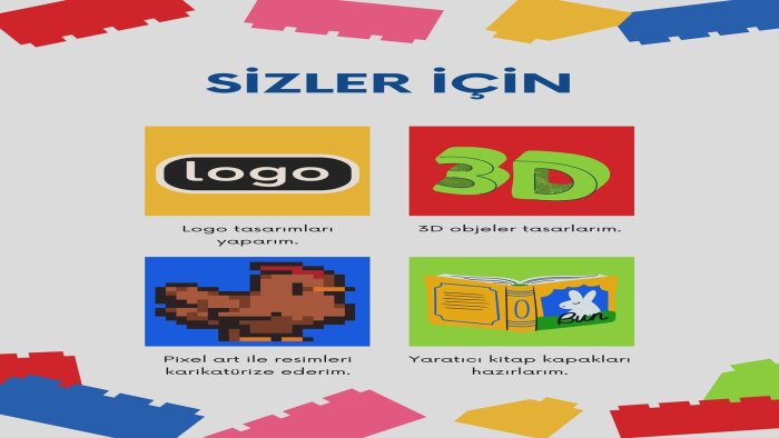 sizlere logolar, 3D tasarımlar ve kitap kapakları tasarlarım